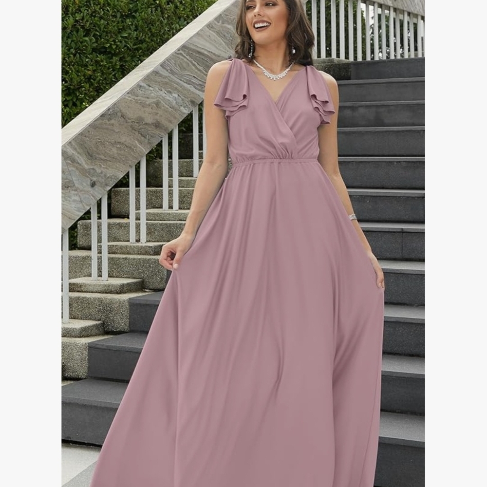 Chic Mauve Sleeveless Maxi Dress